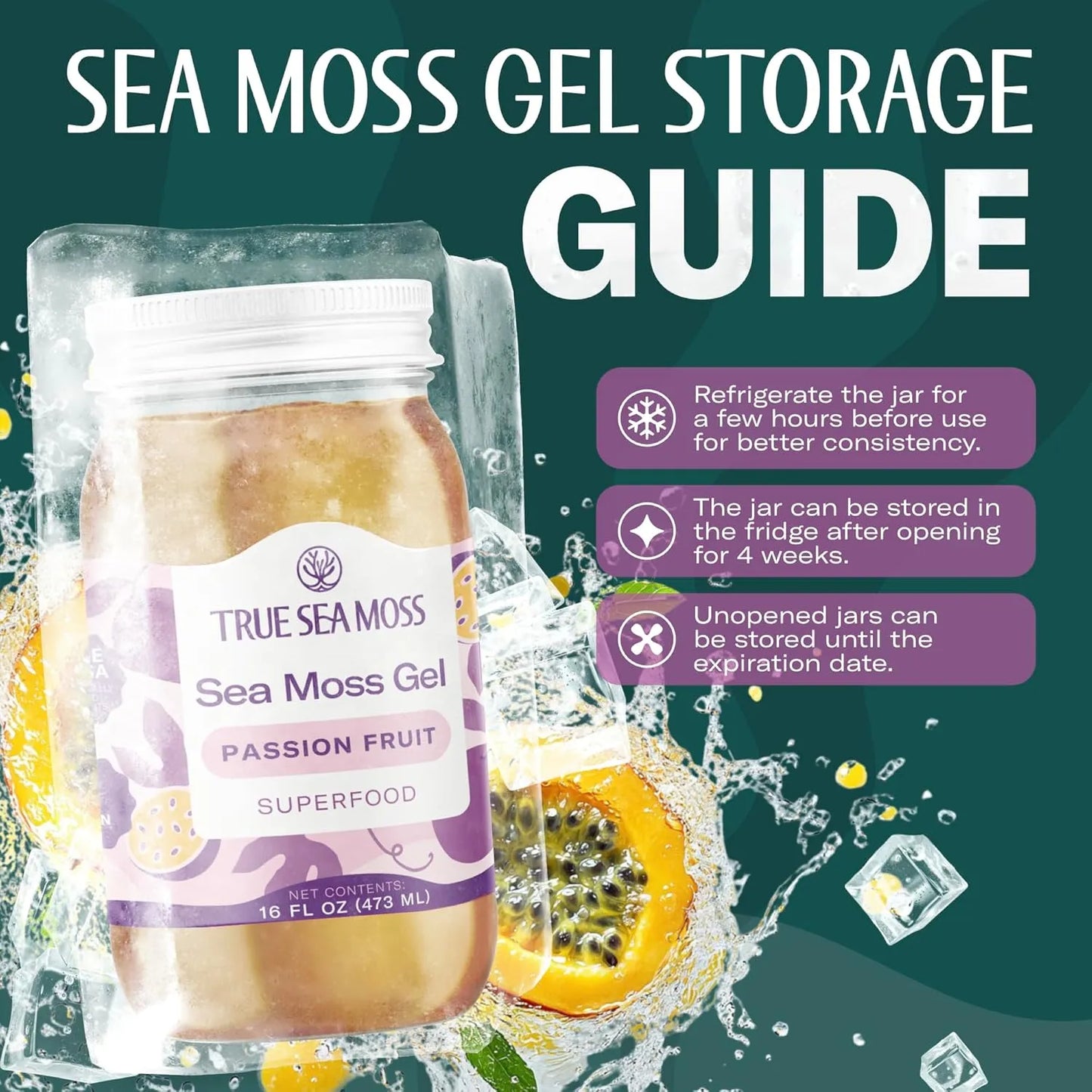 TrueSeaMoss GEL Sea Moss PASSION FRUIT
