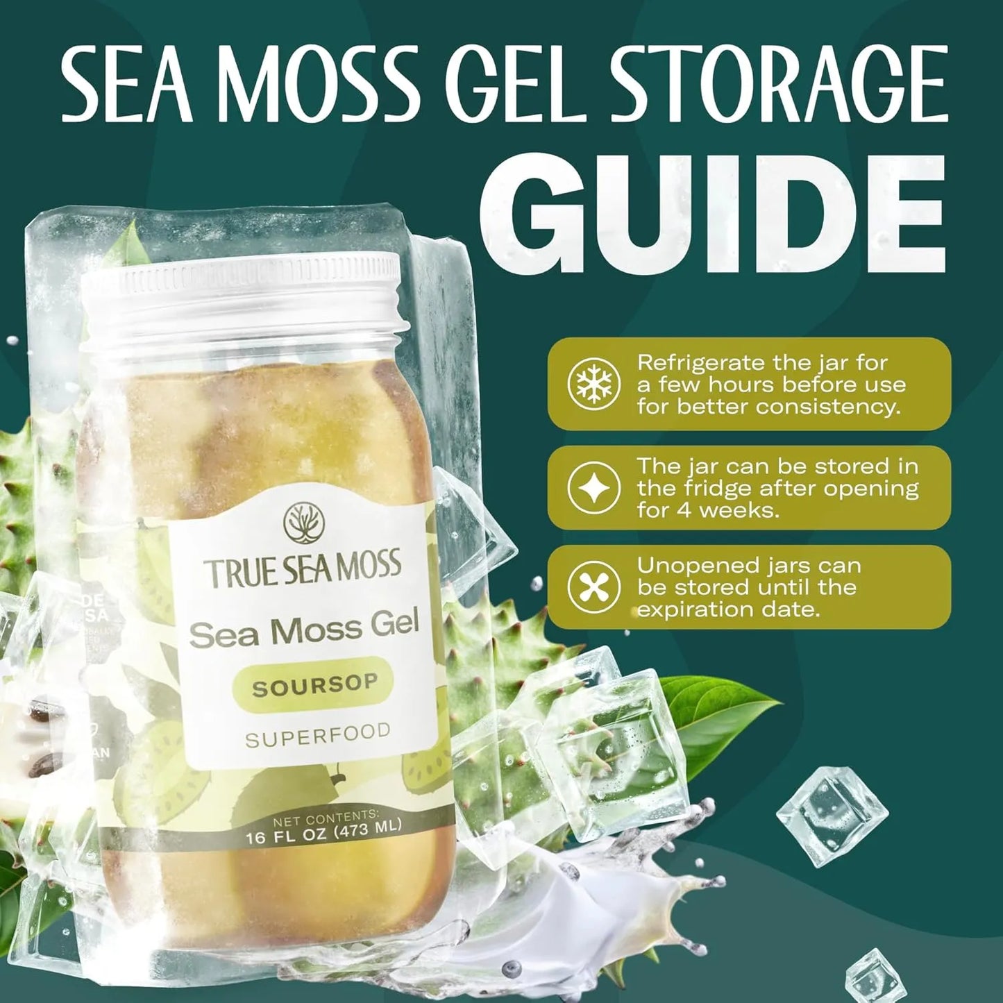 TrueSeaMoss GEL Sea Moss SOURSOP