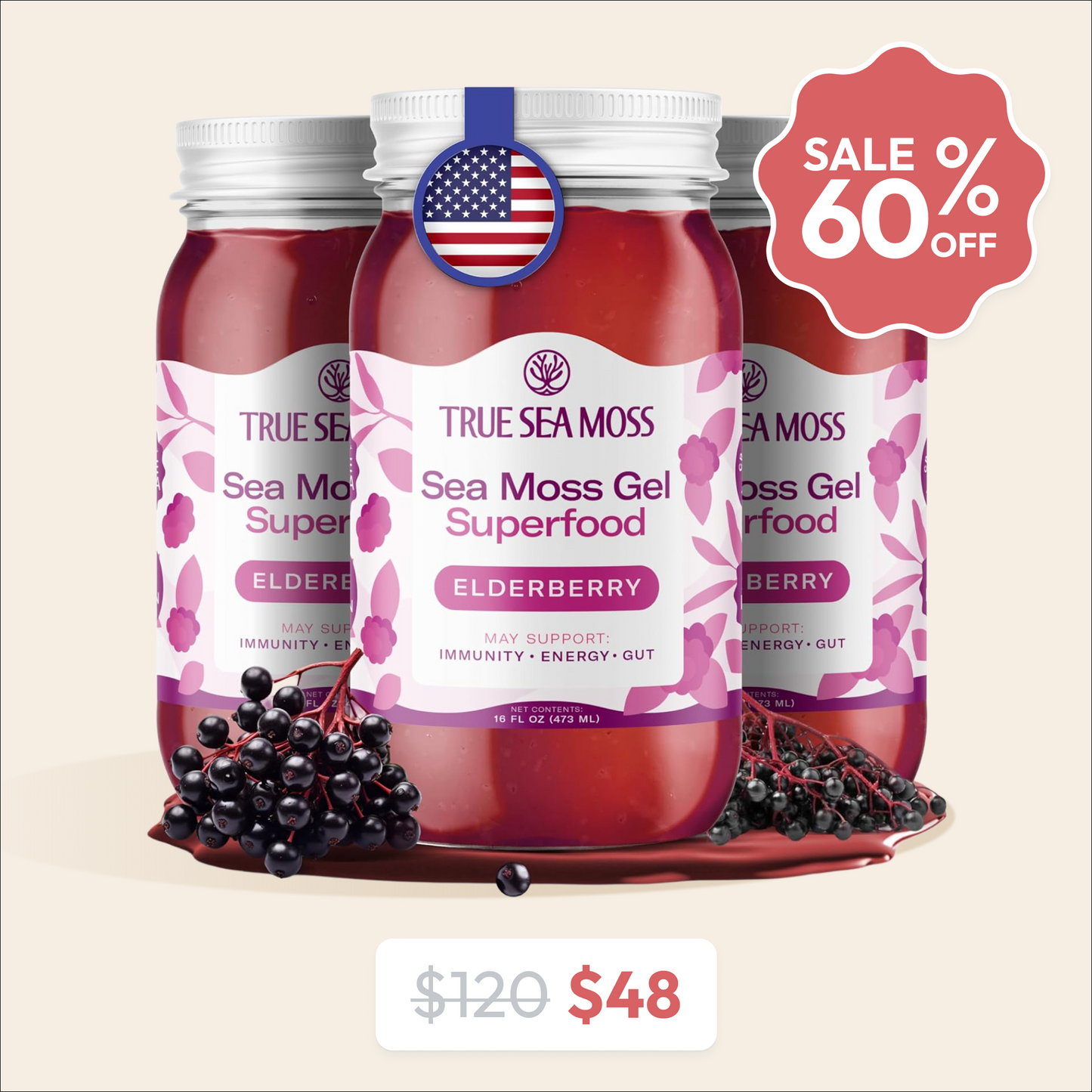 ELDERBERRY SEA MOSS (3 Packs)