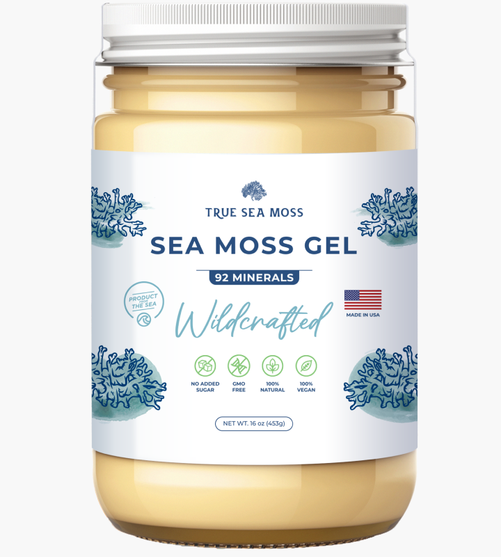 TrueSeaMoss Wildcrafted Irish Sea Moss Gel – Nutritious Raw Seamoss Rich in  Minerals, Proteins & Vitamins – Antioxidant Health Supplement