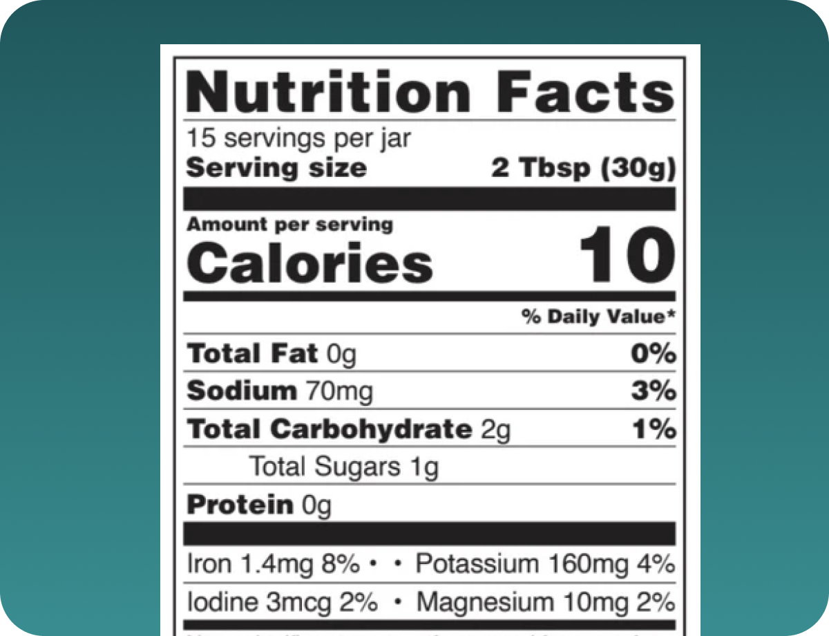 Only ~10 Calories Per Serving