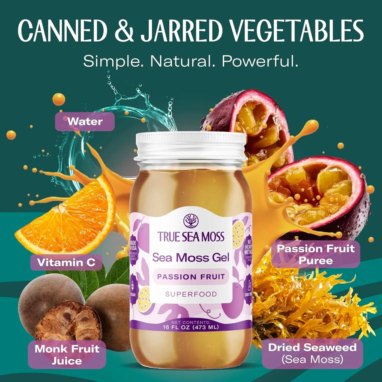 TrueSeaMoss GEL Sea Moss PASSION FRUIT