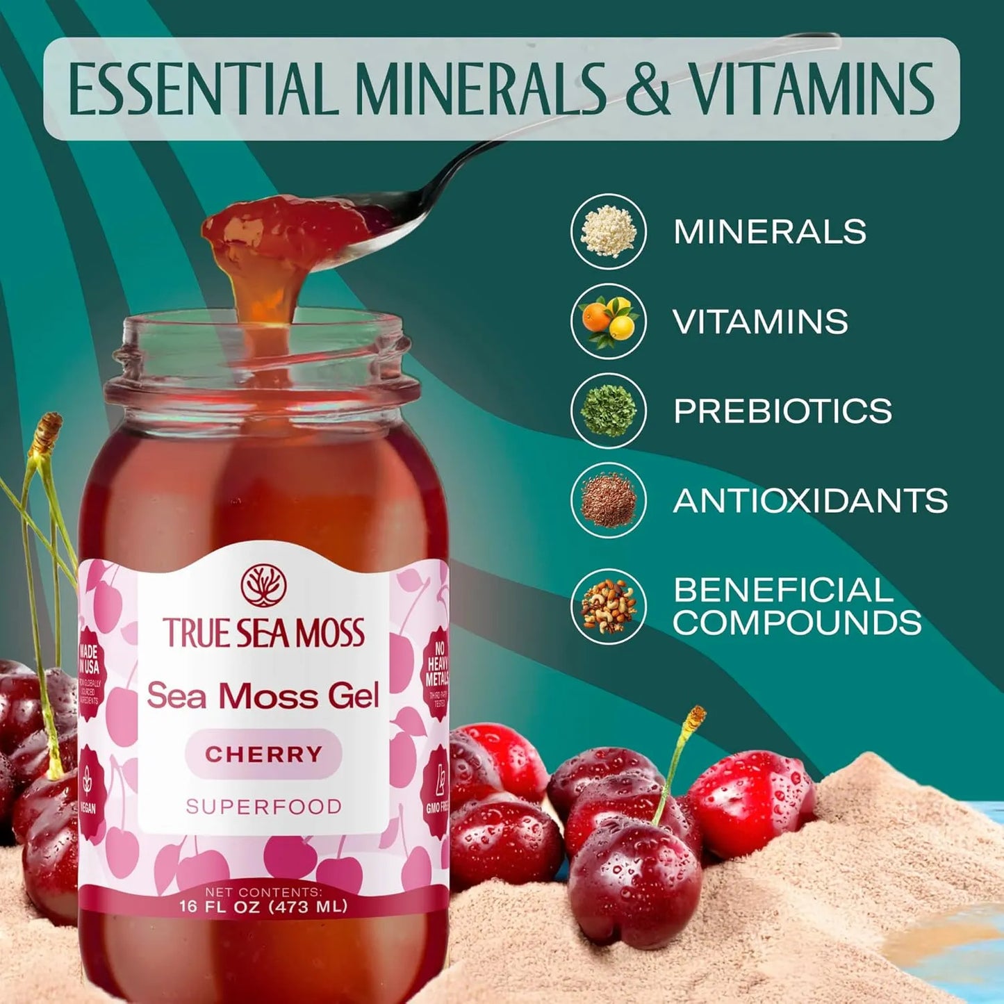 TrueSeaMoss GEL Sea Moss CHERRY