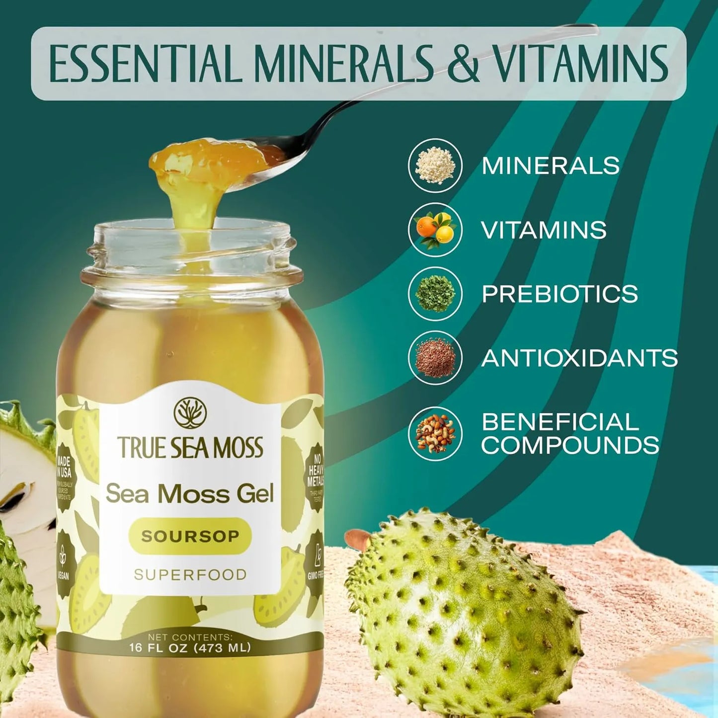 TrueSeaMoss GEL Sea Moss SOURSOP