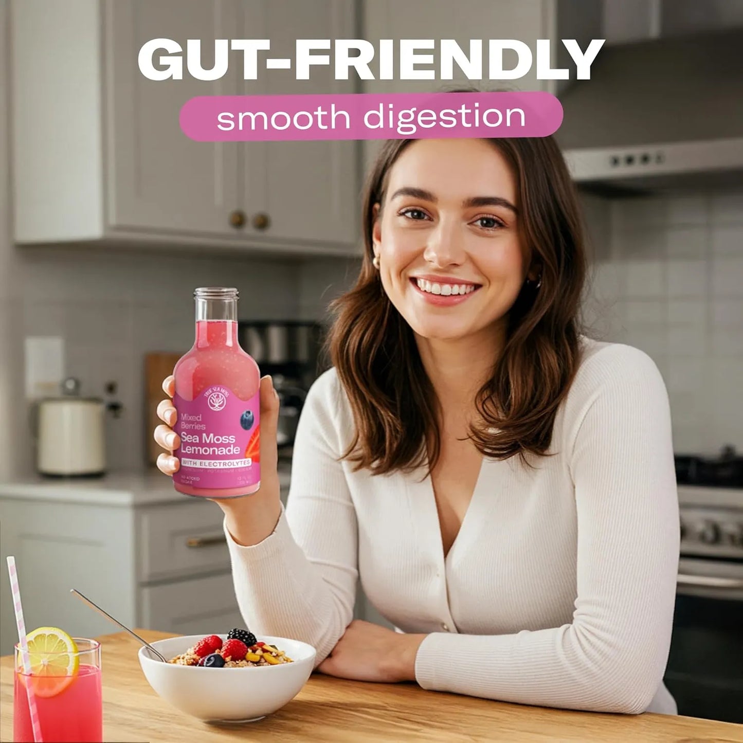 Lemonade - Berry Mix + Electrolytes - - Hydration Drink – 4 × 12 fl oz Bottles – Made in USA from globally sourced ingredients