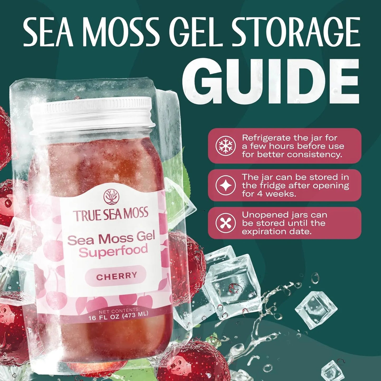 TrueSeaMoss GEL Sea Moss CHERRY