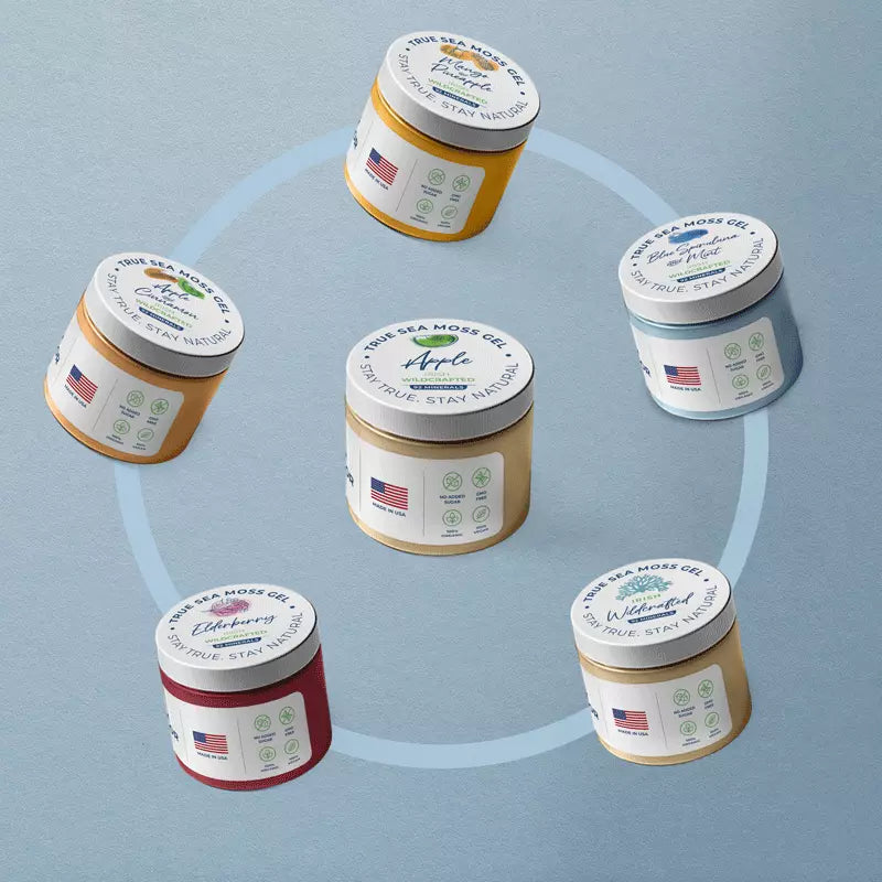 6UniqueSeaMossGelSamples