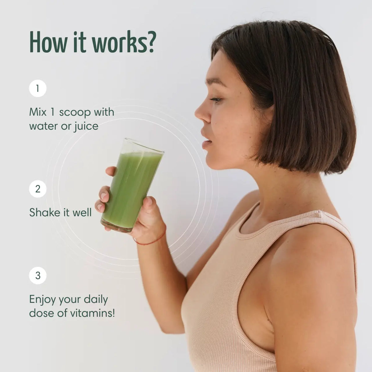 Women with glass of Irish Sea Moss
