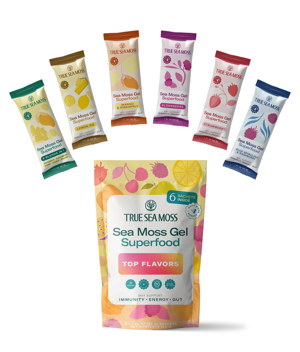 SEA MOSS Stick Pack Top 6 Flavors