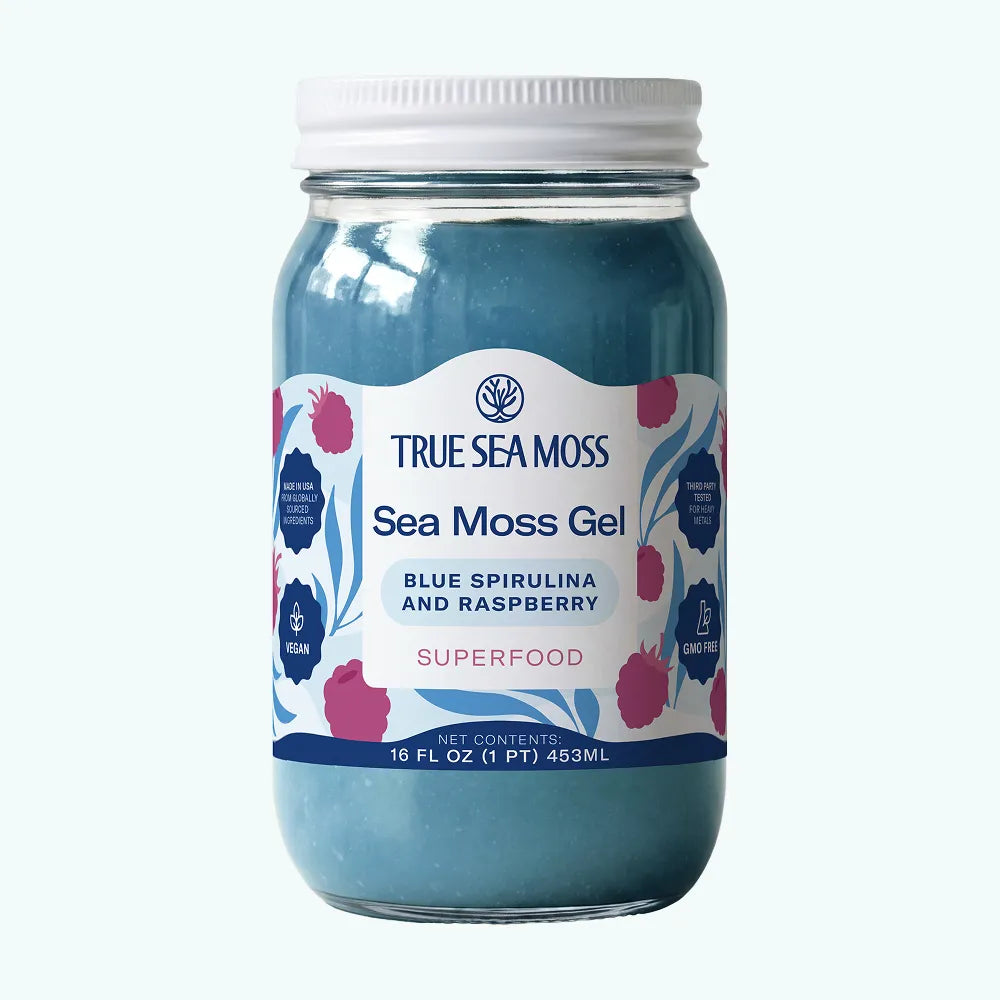 BLUE SPIRULINA & RASPBERRY SEA MOSS