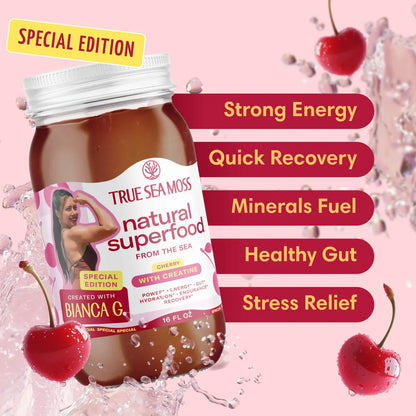 Exclusive: Natural Cherry True Sea Moss Gel with Creatine