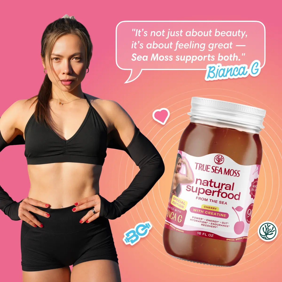 Exclusive: Natural Cherry True Sea Moss Gel with Creatine