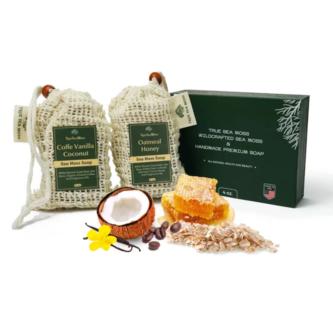 Handcrafted Sea Moss Natural Soap with Coconut & Vanilla (30% OFF)