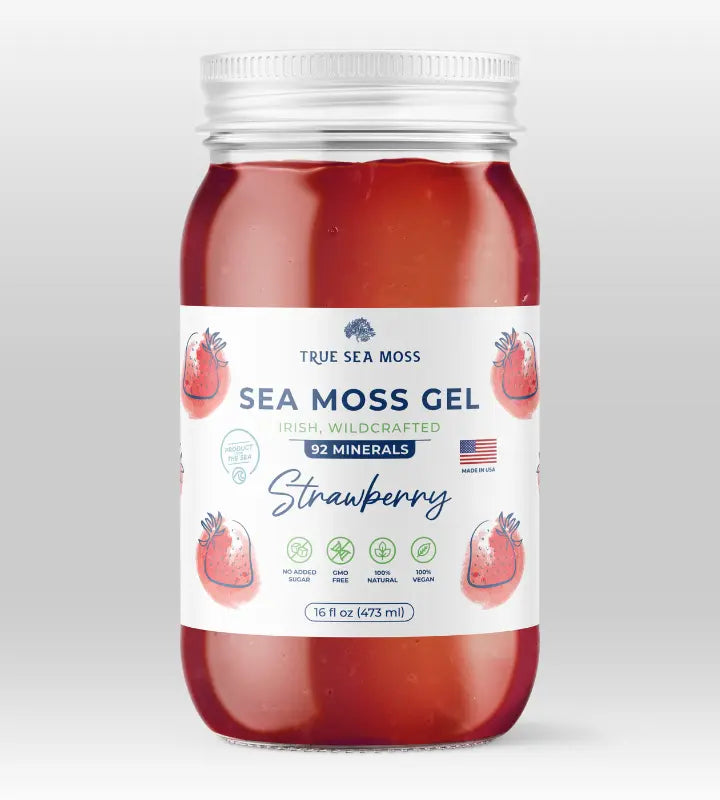 Jar of Natural Strawberry Sea Moss Gel